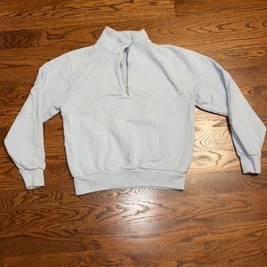 Brandy Melville baby blue quarter zip sweatshirt